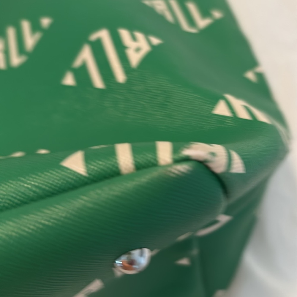 VTG Lauren by Ralph Lauren Caldwell Shopper in Lawn Green large logo tote bag - Picture 12 of 15